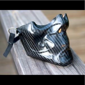 🔷 Carbon Fiber Skull Half Mask, Masquerade, Costume, Prop, Cosplay 🔷